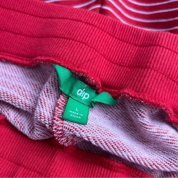 dip Red and Pink Striped Lounge Shorts Size Large - Picture 4 of 4